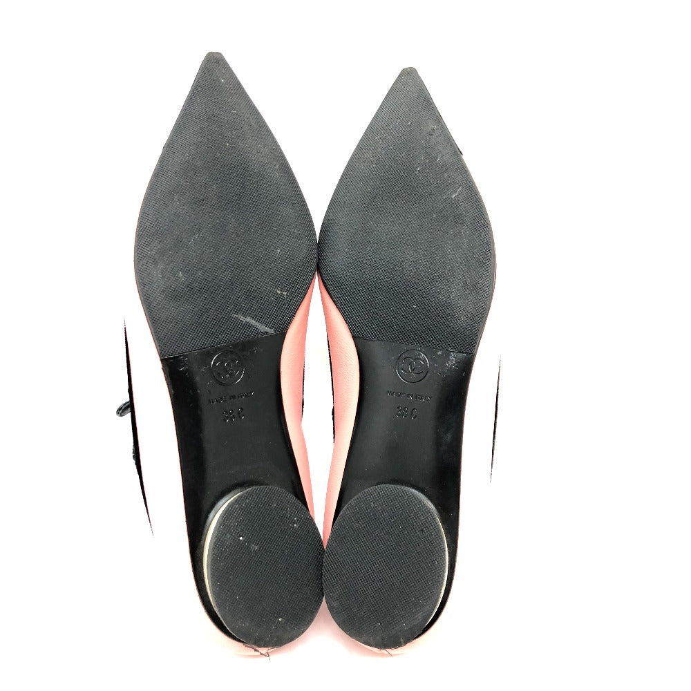 CHANEL pumps G39604 Lambskin, Velour pink 22K Merry Jane Women 38 Used Authentic