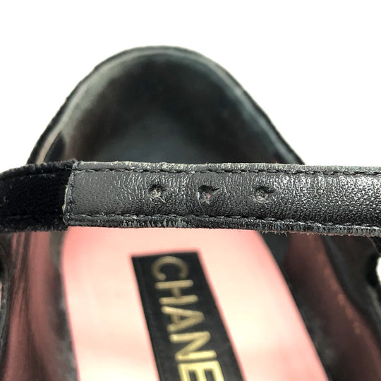 CHANEL pumps G39604 Lambskin, Velour pink 22K Merry Jane Women 38 Used Authentic