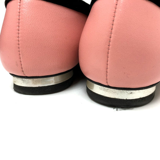 CHANEL pumps G39604 Lambskin, Velour pink 22K Merry Jane Women 38 Used Authentic
