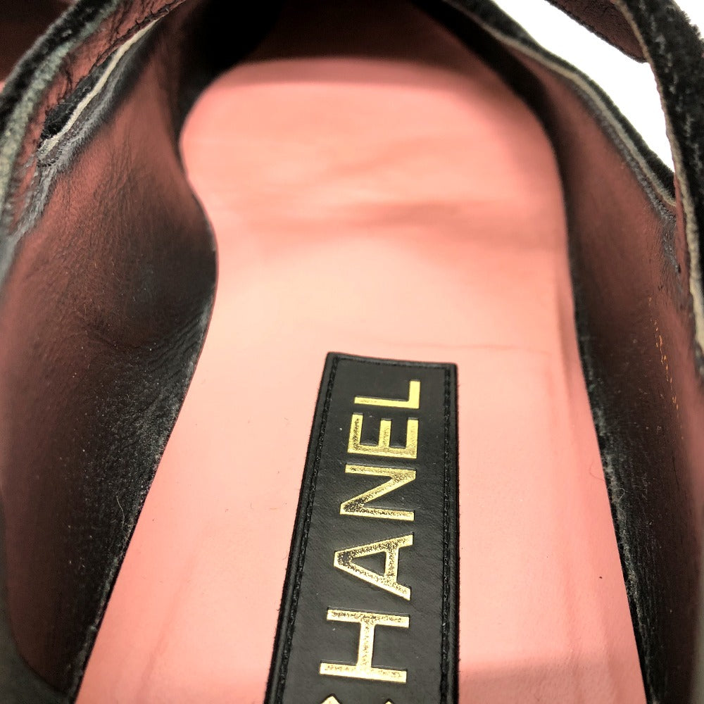 CHANEL pumps G39604 Lambskin, Velour pink 22K Merry Jane Women 38 Used Authentic