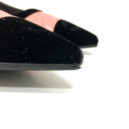 CHANEL pumps G39604 Lambskin, Velour pink 22K Merry Jane Women 38 Used Authentic