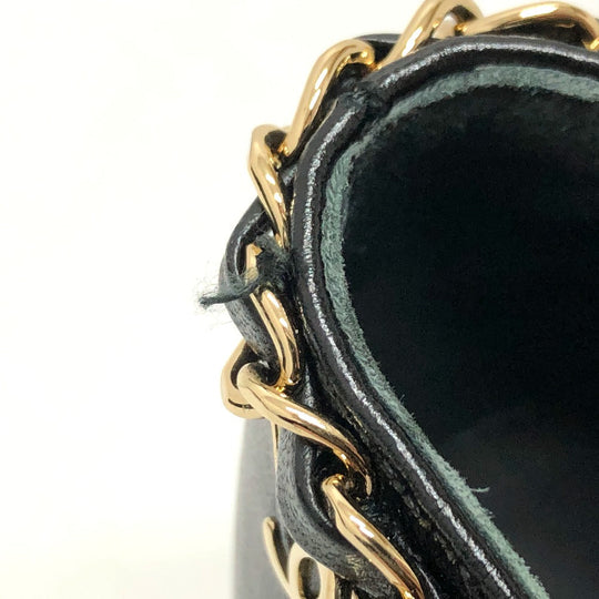 CHANEL pumps G35386 leather black 20C CC COCO Mark Chain 35  1/2C