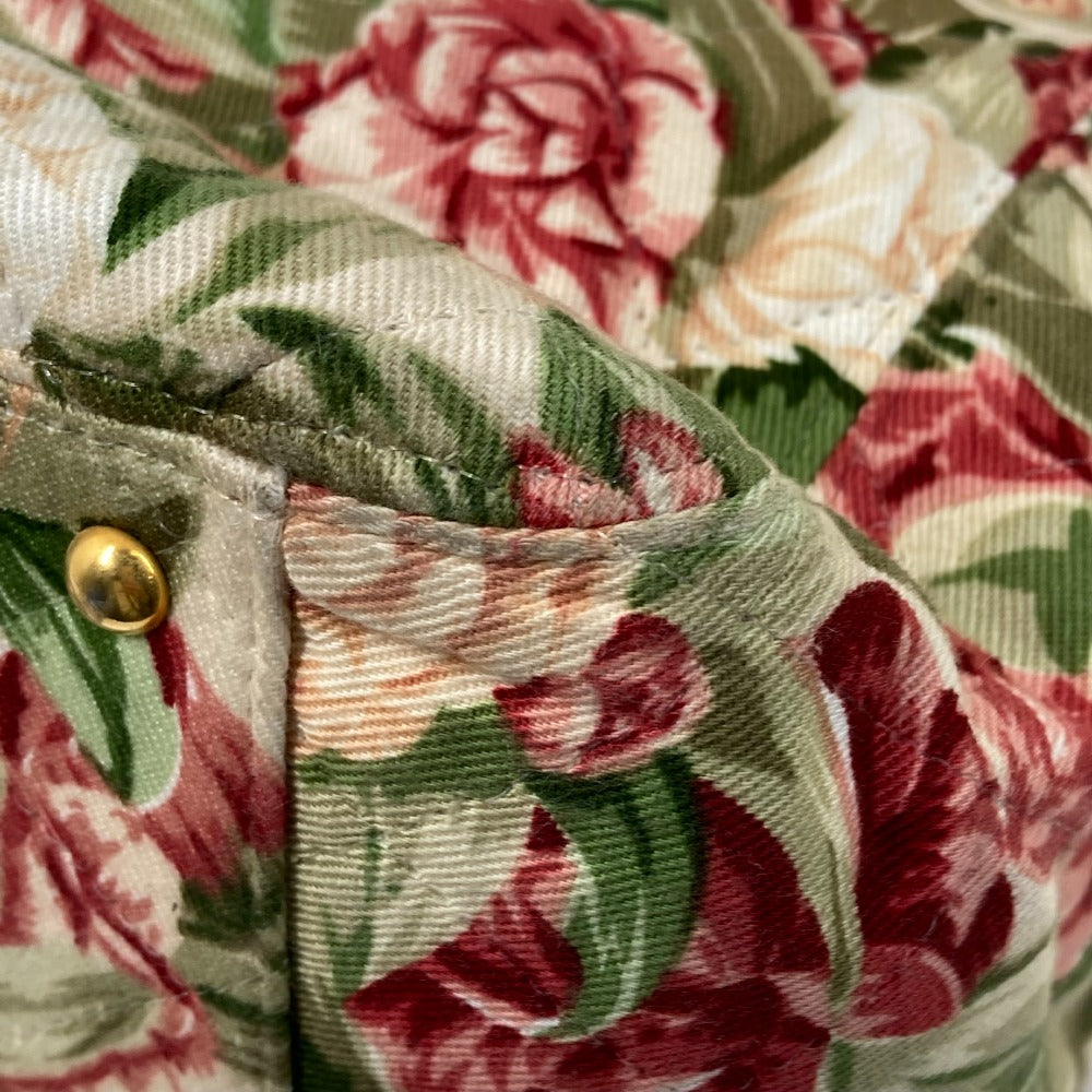 CHANEL Tote Bag canvas pink Floral Flower CC COCO Mark Women Used Authentic