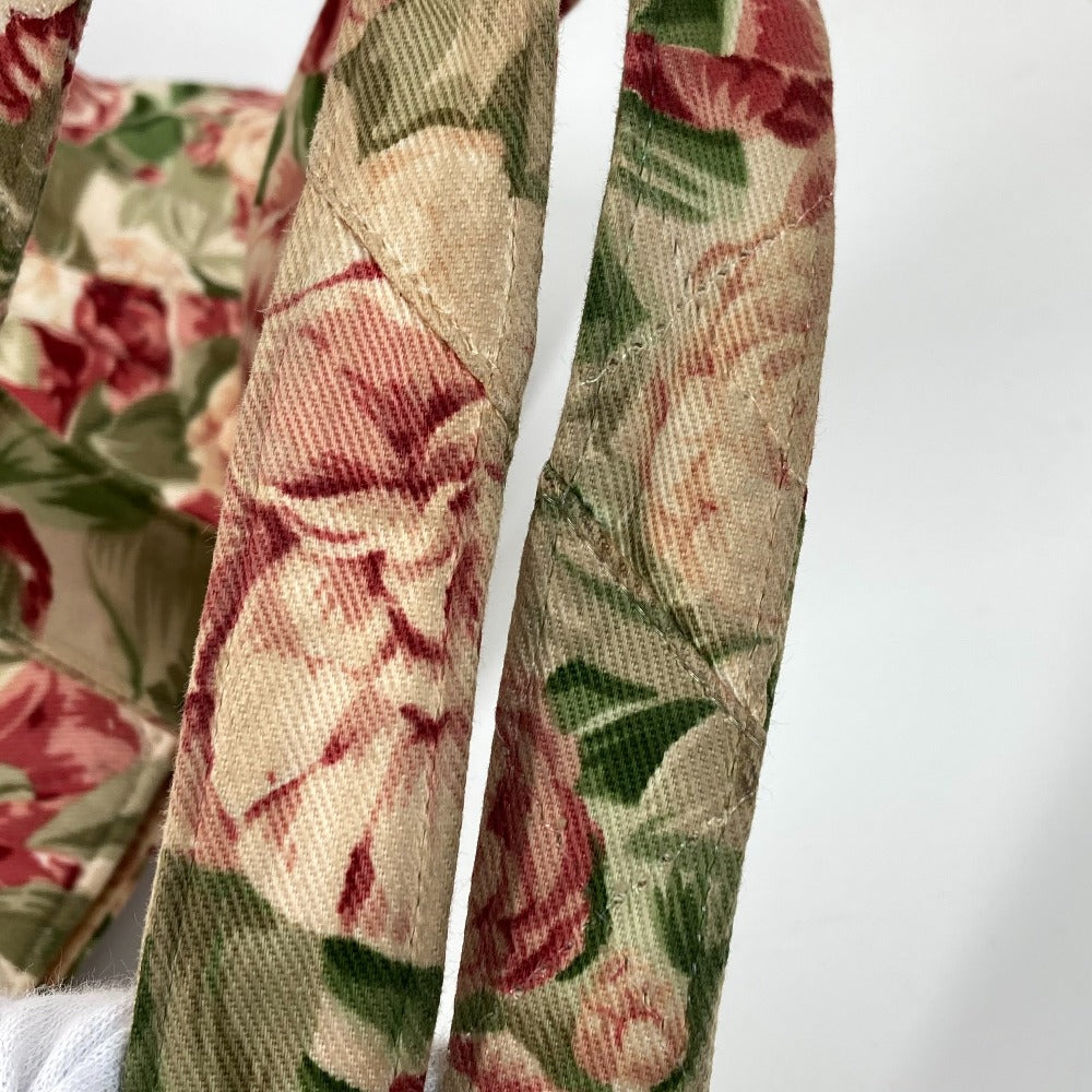 CHANEL Tote Bag canvas pink Floral Flower CC COCO Mark Women Used Authentic