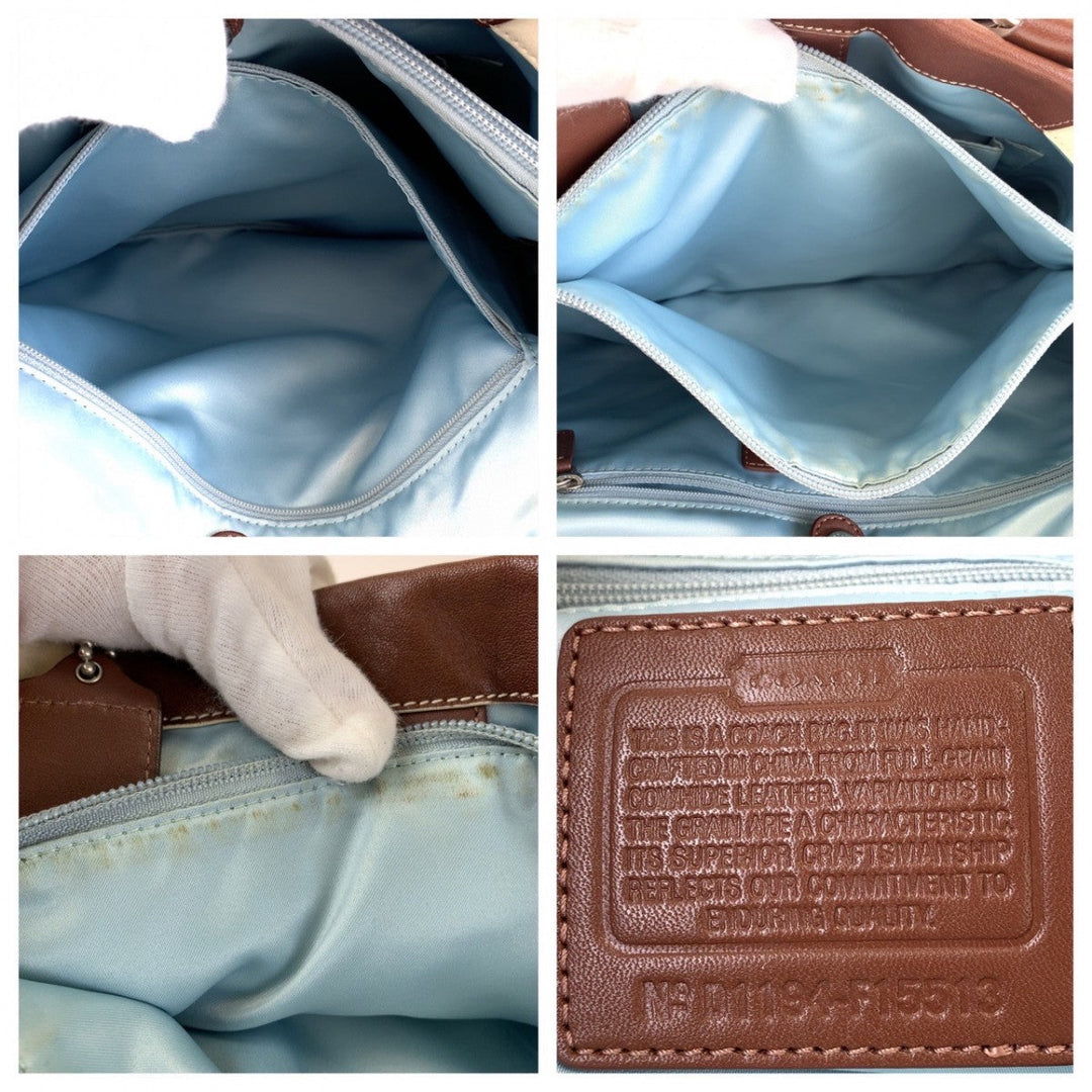 COACH Tote Bag F15513 leather beige Ashley