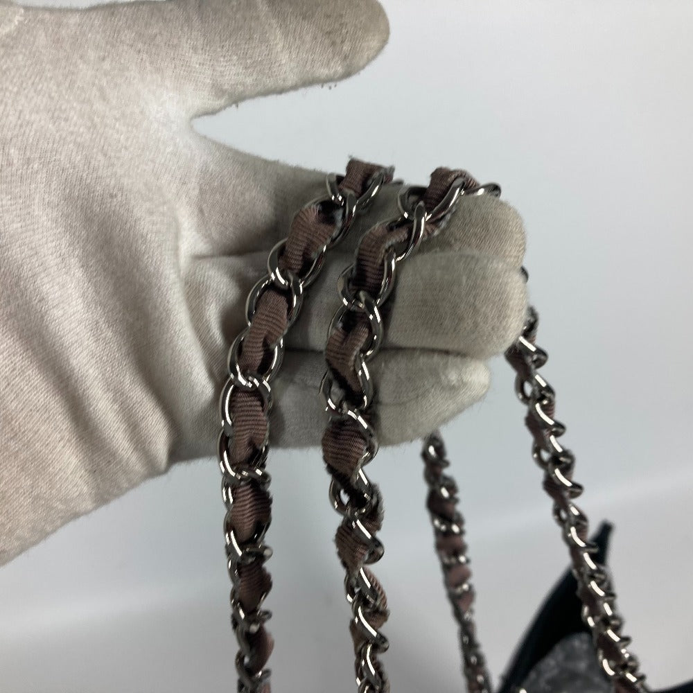 CHANEL Shoulder Bag enamel black CC COCO Mark Shoulder Bag Lipstick Women Used Authentic