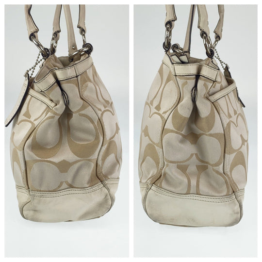 COACH Tote Bag canvas beige Signature