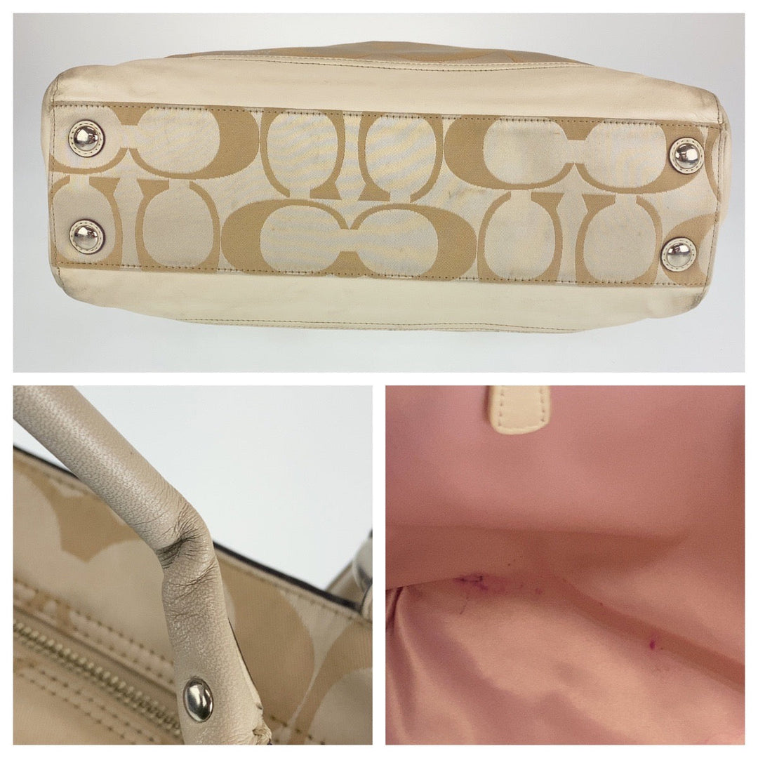 COACH Tote Bag canvas beige Signature