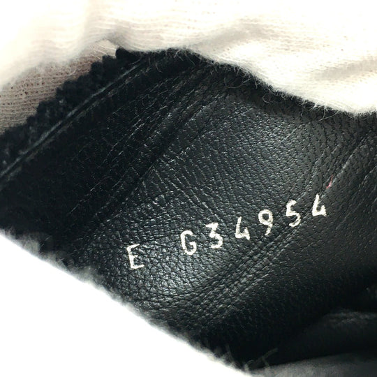 CHANEL boots G34954 velvet black CC COCO Mark Lace up Women 37.5 Used Authentic