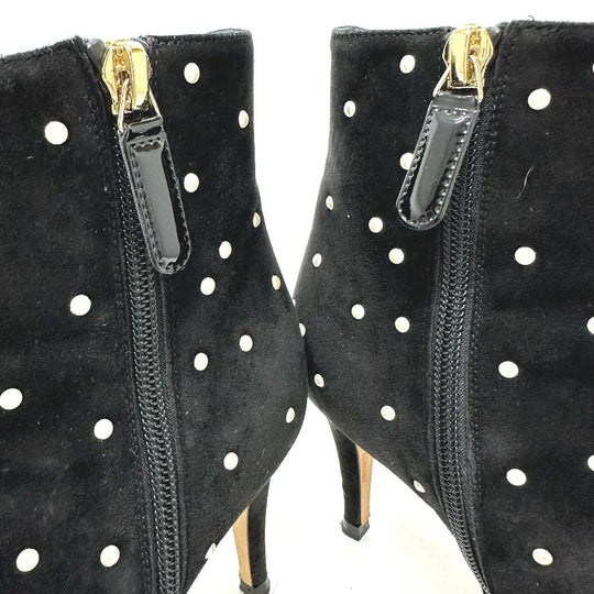 CHANEL boots G G33426 suede black pearl dot Women 36C Used Authentic