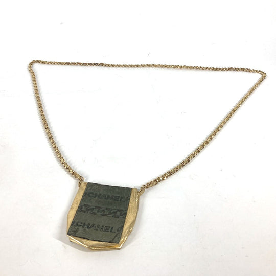 CHANEL Shoulder Bag Leather / Harako khaki bag pochette logo Chain Women Used Authentic