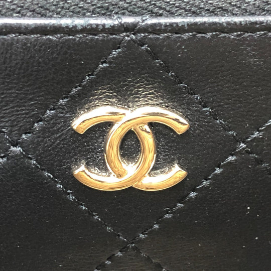 CHANEL Shoulder Bag hemp Beige x black COCO Mark