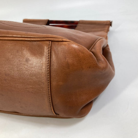 CHANEL Handbag leather Brown CC COCO Mark Women Used Authentic