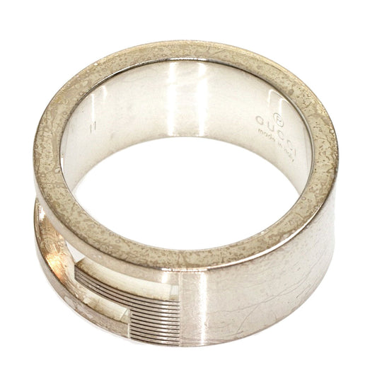GUCCI Ring SV Silver G logo unused #11 Women Used Authentic