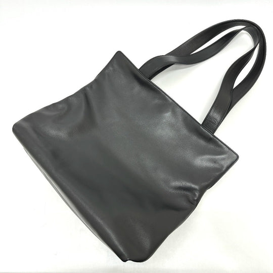 CHANEL Tote Bag lambskin black COCO Mark Women Used Authentic