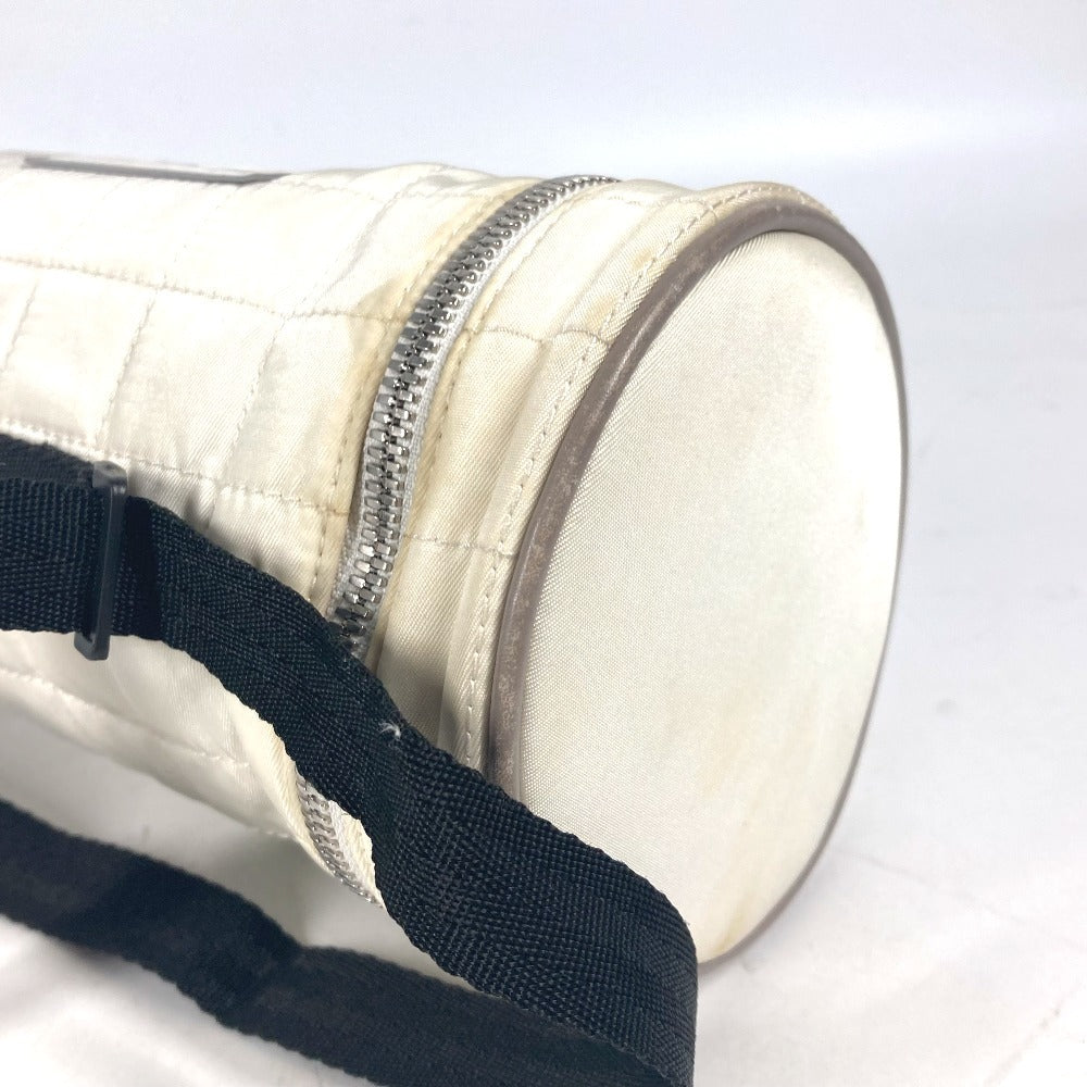 CHANEL Shoulder Bag Nylon canvas white Sports CC COCO Mark Bottle Holder Women Used Authentic