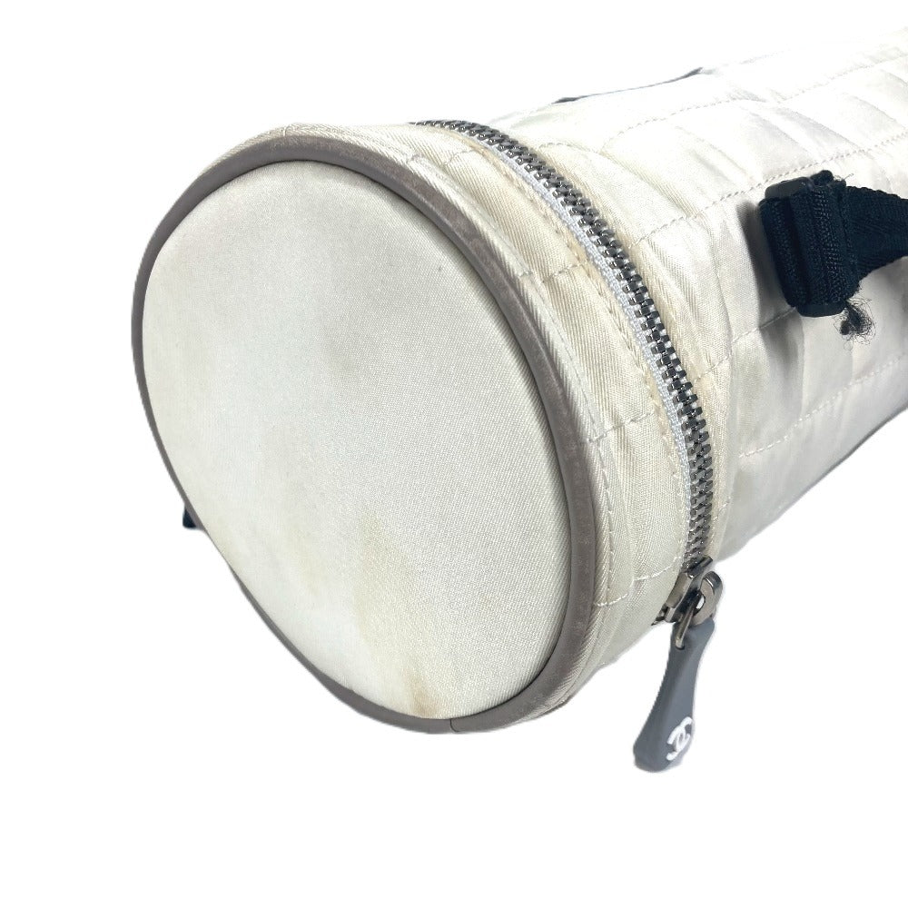 CHANEL Shoulder Bag Nylon canvas white Sports CC COCO Mark Bottle Holder Women Used Authentic