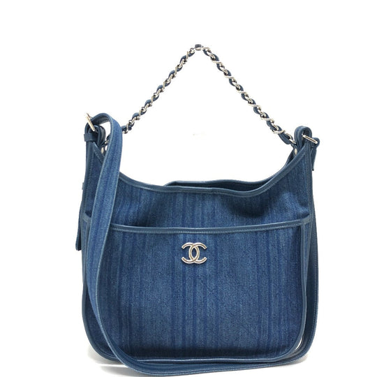 CHANEL Shoulder Bag A57641 denim blue Matrasse COCO Mark