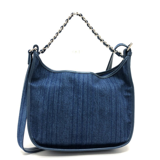 CHANEL Shoulder Bag A57641 denim blue Matrasse COCO Mark