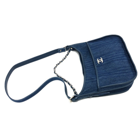 CHANEL Shoulder Bag A57641 denim blue Matrasse COCO Mark