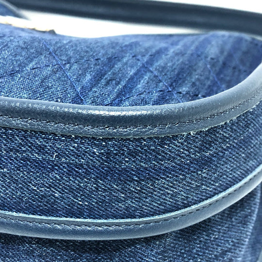 CHANEL Shoulder Bag A57641 denim blue Matrasse COCO Mark