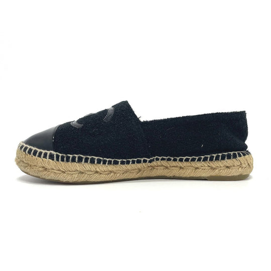 CHANEL Slip-on G29762 Tweed, Patent Leather black CCCOCO Mark Espadrille 39