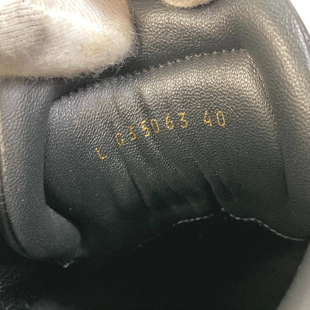 CHANEL sneakers G35063 leather black By color logo Women 40 Used Authentic