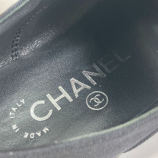 CHANEL sneakers G32357 Canvas, Canvas black CC COCO Mark Pearl 36
