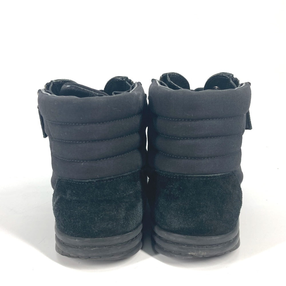 CHANEL sneakers G30617 Canvas, Suede black shoes shoes zipper CC COCO Mark Quilting Women 39 Used Authentic