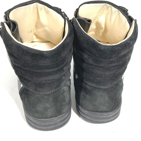 CHANEL sneakers G30243 Canvas / leather black 14A Star Fake Pearl Zip Star Women 35 Used Authentic