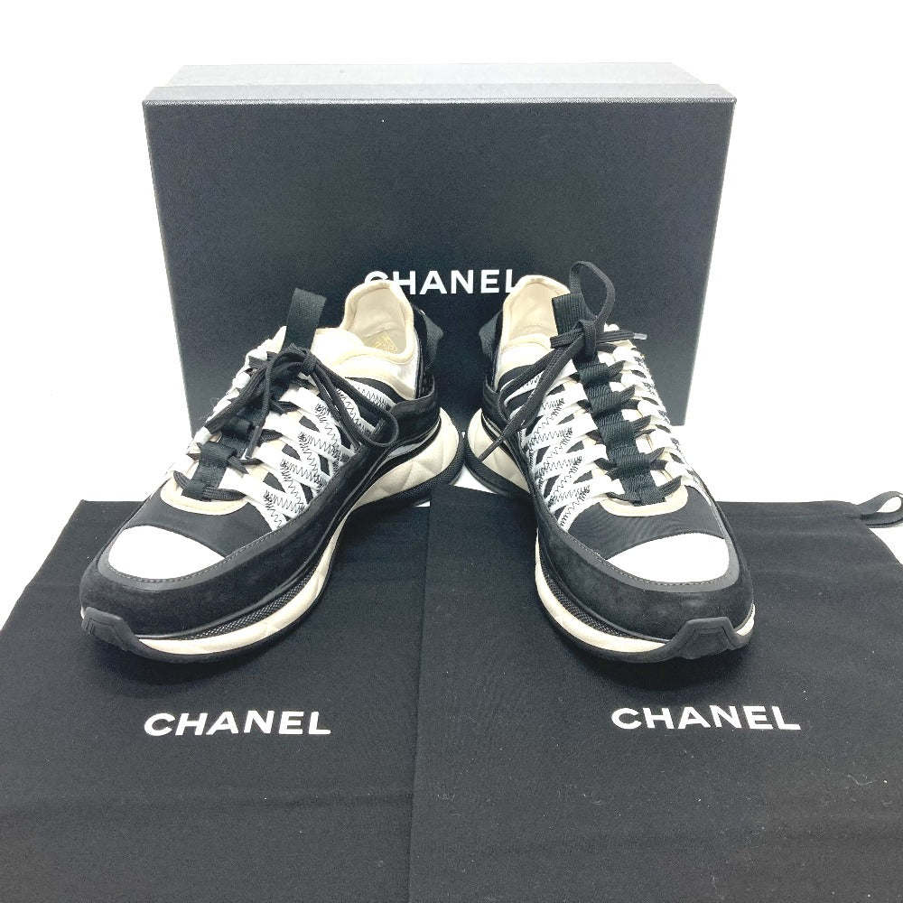 CHANEL sneakers G46260 suede black 25C Spindle COCO Mark 38