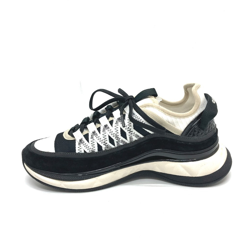 CHANEL sneakers G46260 suede black 25C Spindle COCO Mark 38