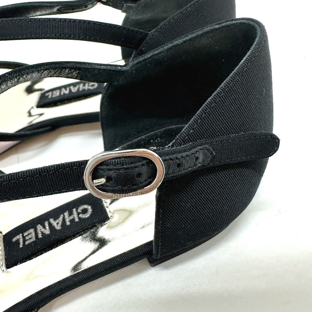 CHANEL pumps G37503 mesh black 21S Merry Jane Women 37 1/2 Used Authentic
