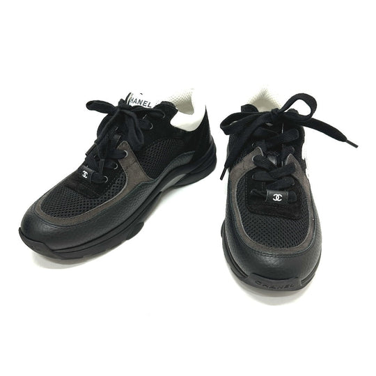 CHANEL sneakers G38299 Calf leather black 2025 Side COCO Mark Low Top Calfskin 38