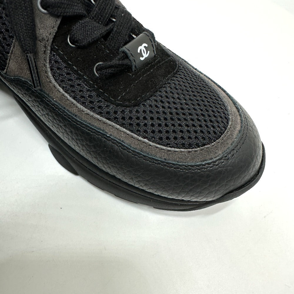 CHANEL sneakers G38299 Calf leather black 2025 Side COCO Mark Low Top Calfskin 38