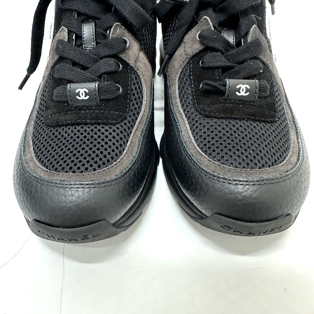 CHANEL sneakers G38299 Calf leather black 2025 Side COCO Mark Low Top Calfskin 38