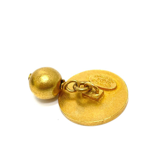 CHANEL cuffs metal gold CCCOCO Mark 93A vintage Women Used Authentic