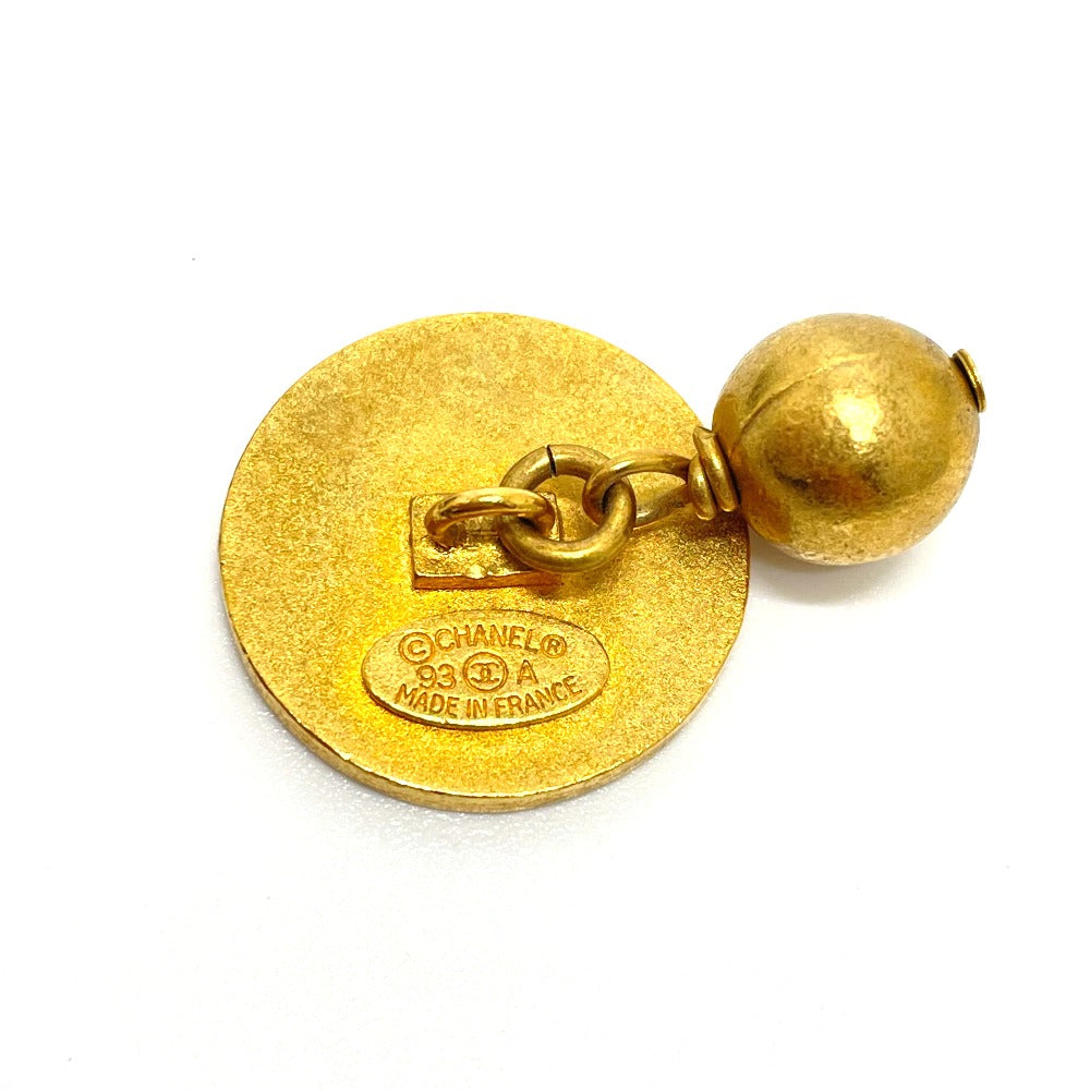 CHANEL cuffs metal gold CCCOCO Mark 93A vintage Women Used Authentic