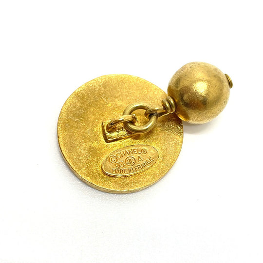 CHANEL cuffs metal gold CCCOCO Mark 93A vintage Women Used Authentic