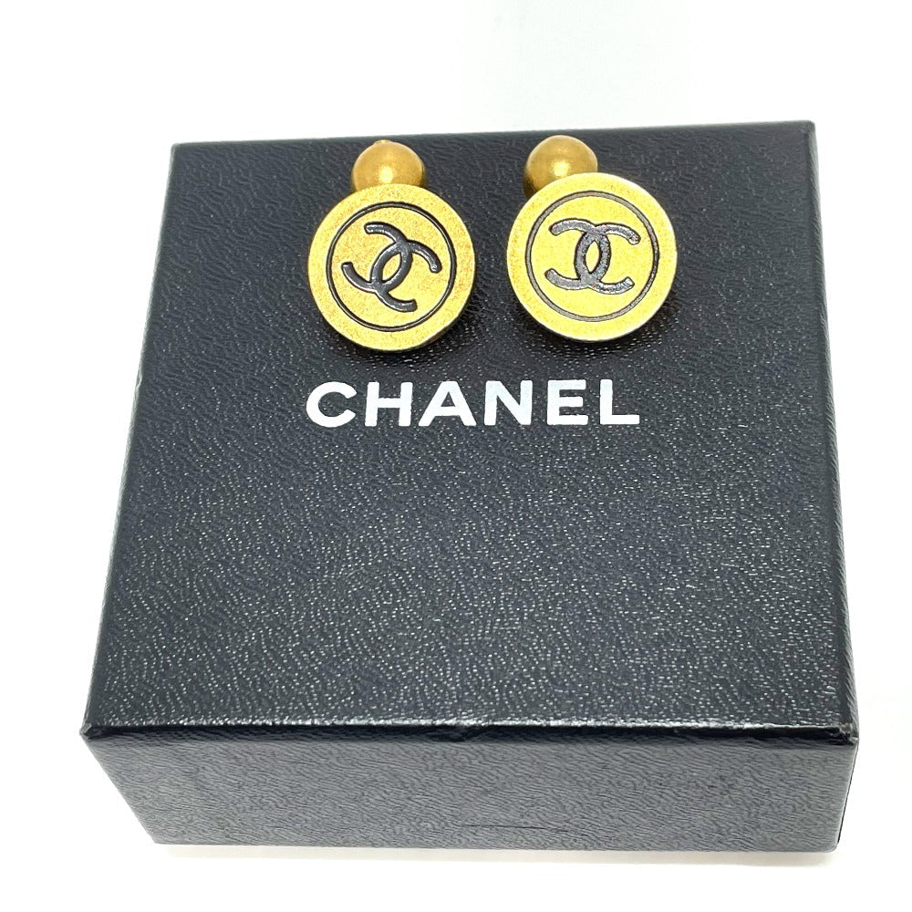 CHANEL cuffs metal gold CCCOCO Mark 93A vintage Women Used Authentic