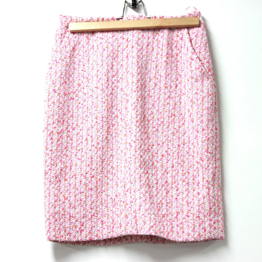 CHANEL skirt tweed pink Apparel knee length 16S Women 34 Used Authentic