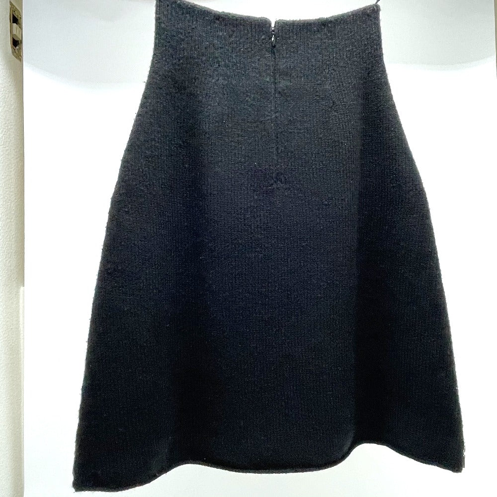 CHANEL skirt P55435K07229 Wool / cashmere black 16K Side double zip Women 34 Used Authentic