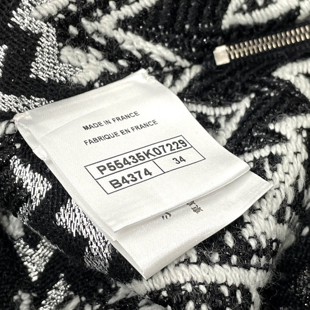 CHANEL skirt P55435K07229 Wool / cashmere black 16K Side double zip Women 34 Used Authentic