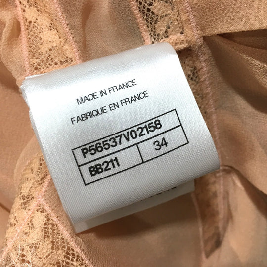 CHANEL dress P56537 silk pink Race switch 17S Women 34 Used Authentic