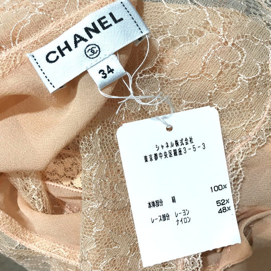 CHANEL dress P56537 silk pink Race switch 17S Women 34 Used Authentic