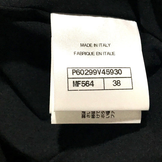 CHANEL Vest Sequin black 19C Zip up Women 38 Used Authentic