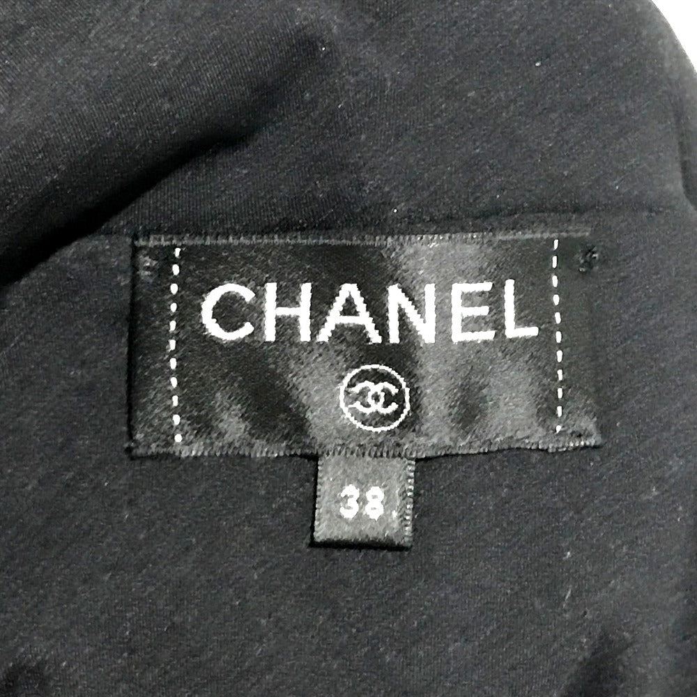CHANEL Vest Sequin black 19C Zip up Women 38 Used Authentic