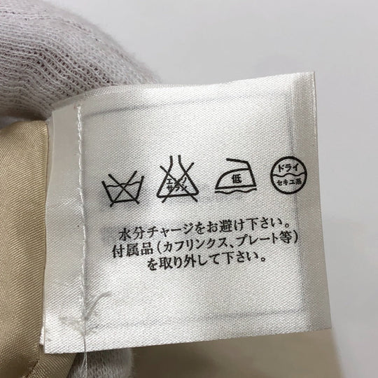 CHANEL skirt AH951 cotton beige Square logo pocket 01A Women 36 Used Authentic