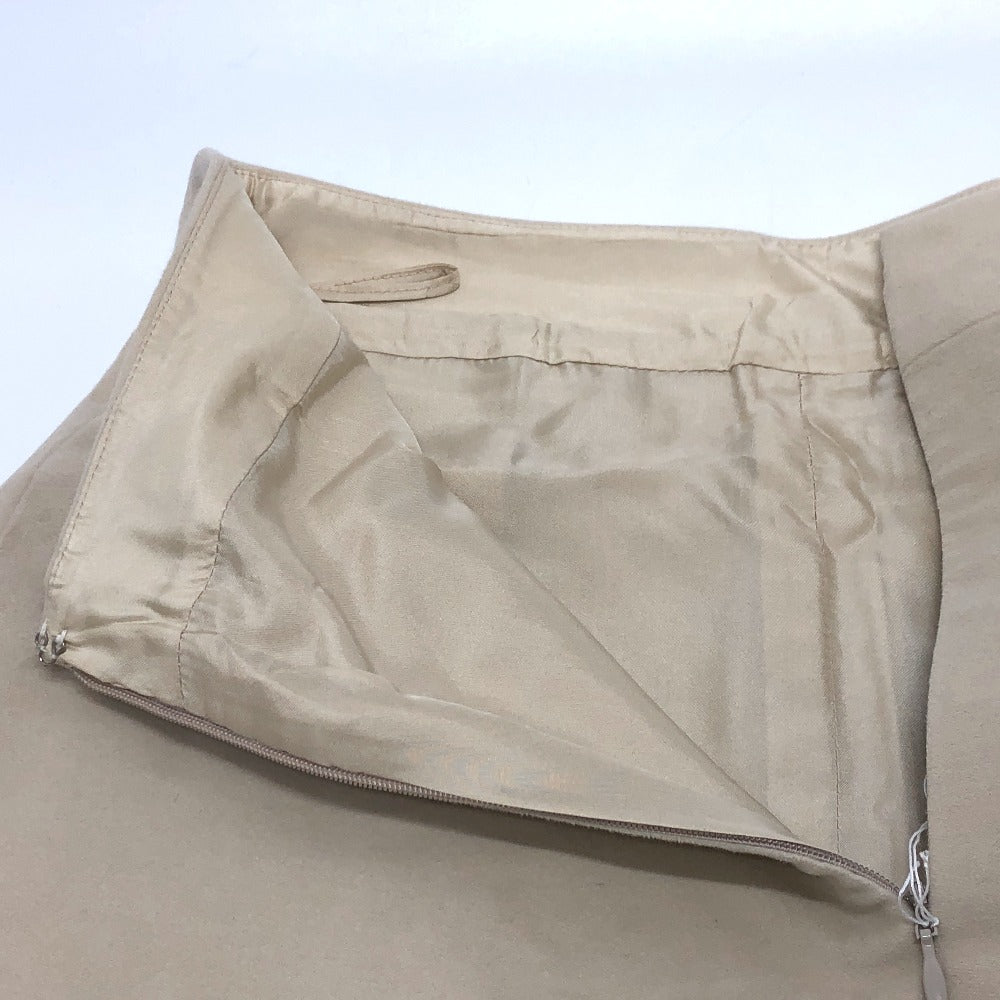 CHANEL skirt AH951 cotton beige Square logo pocket 01A Women 36 Used Authentic