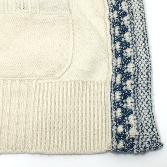 CHANEL cardigan P63079 cashmere White x blue CCCOCO Mark CHANEL 20P Spring / Summer 2020 Trimming Women 34 Used Authentic